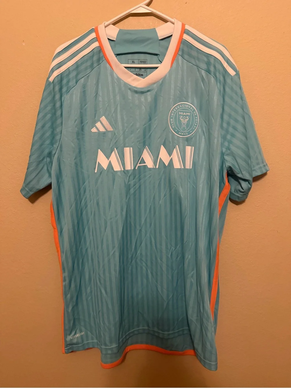 Adidas Inter Miami CF 2024 Third Jersey Messi #10 Teal Orange Men's XL NWT